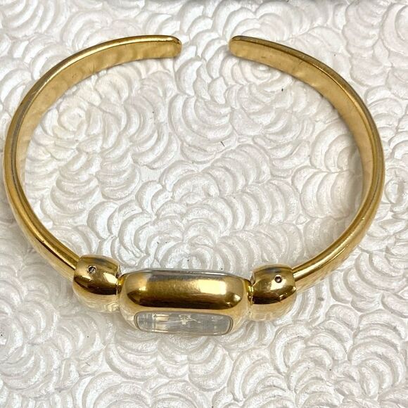 Vintage Gruen Precision Swiss Parts Diamond Accented Dial Hinged Bangle Watch - Picture 12 of 15